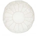 Pouf -White Moroccan