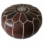 Pouf -Dark Brown Moroccan