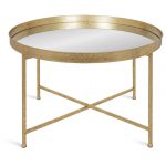 Table - Mirrored Golden Coffee Table