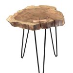 Live-edge side table