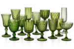 The Evergreen Collection - Curated Vintage Green Goblets