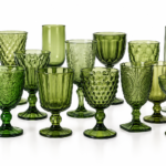 The Evergreen Collection - Curated Vintage Green Goblets