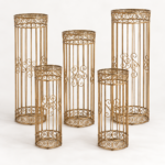 Palisades Antique Gold Metal Plinths