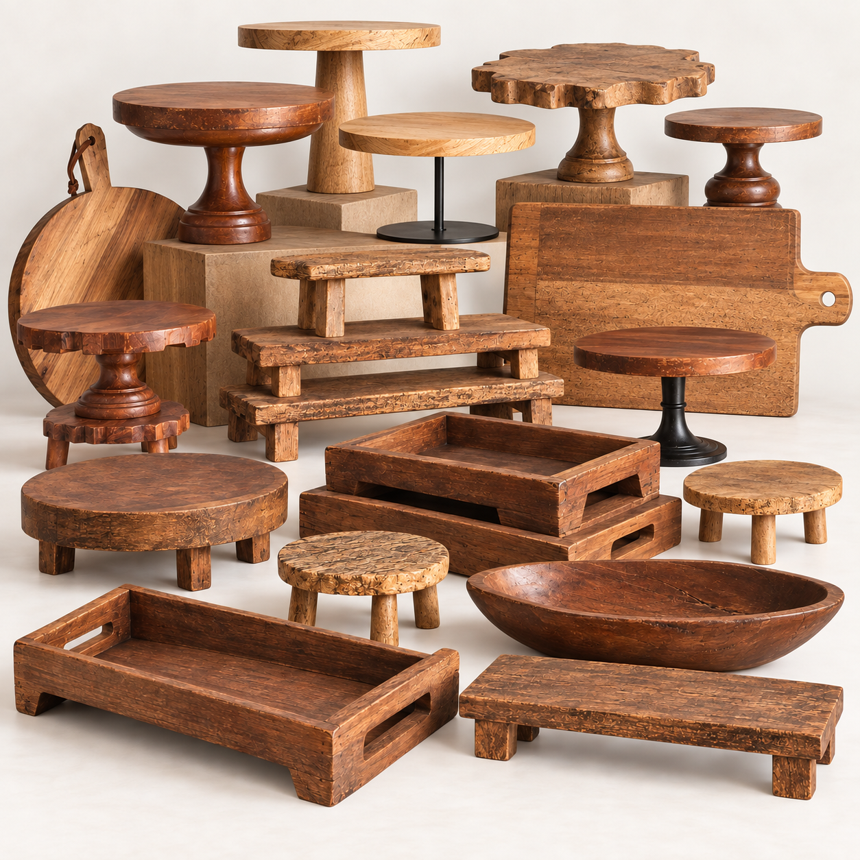 Truckee Timber Cake Stands risers serving boards ruckee Timber Cake Stands, Risers, Serving boards & Trays Collection - Image 1