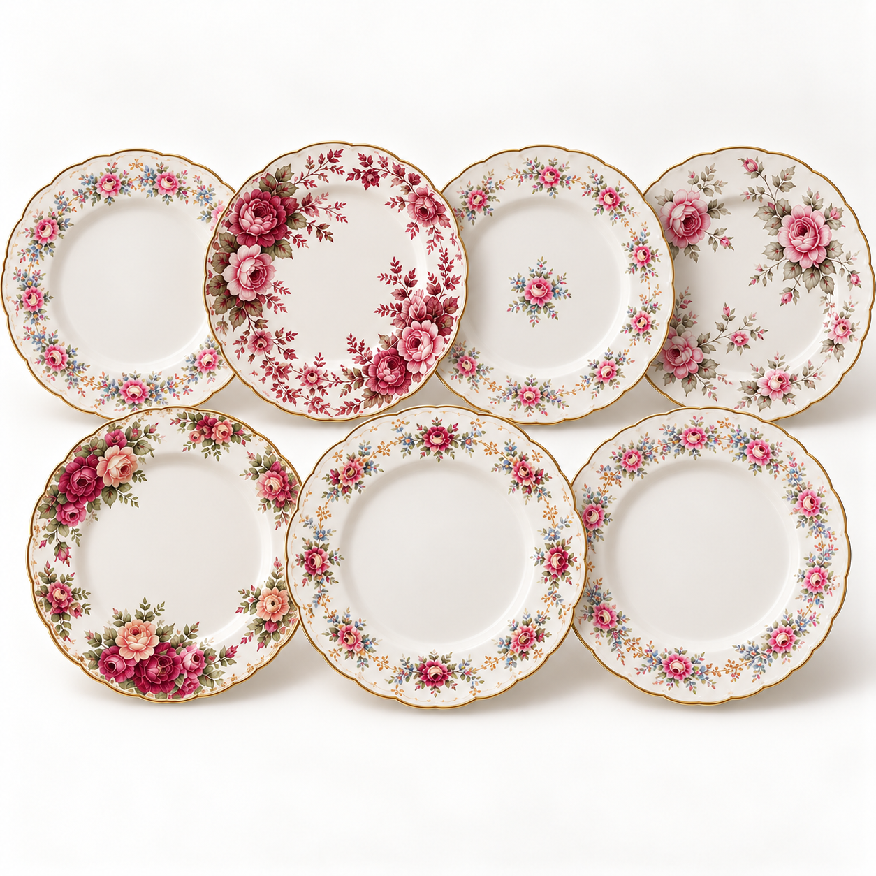 dinner plates floral Old Tahoe Garden Dinner Plates - Image 1
