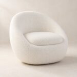 Palisades white sherpa swivel chair reno tahoe event rental