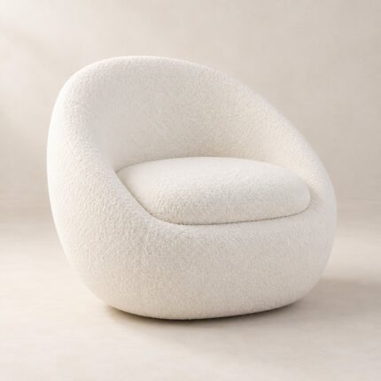 Palisades white sherpa swivel chair reno tahoe event rental
