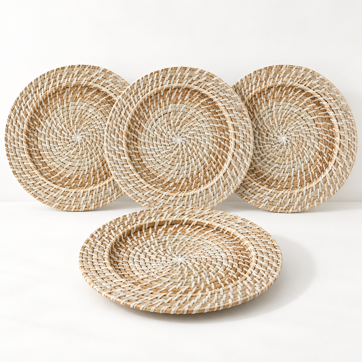 sand harbor rattan charger Sand Harbor Woven Rattan Charger - Image 1