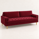 The Valhalla Burgundy Velvet Sofa