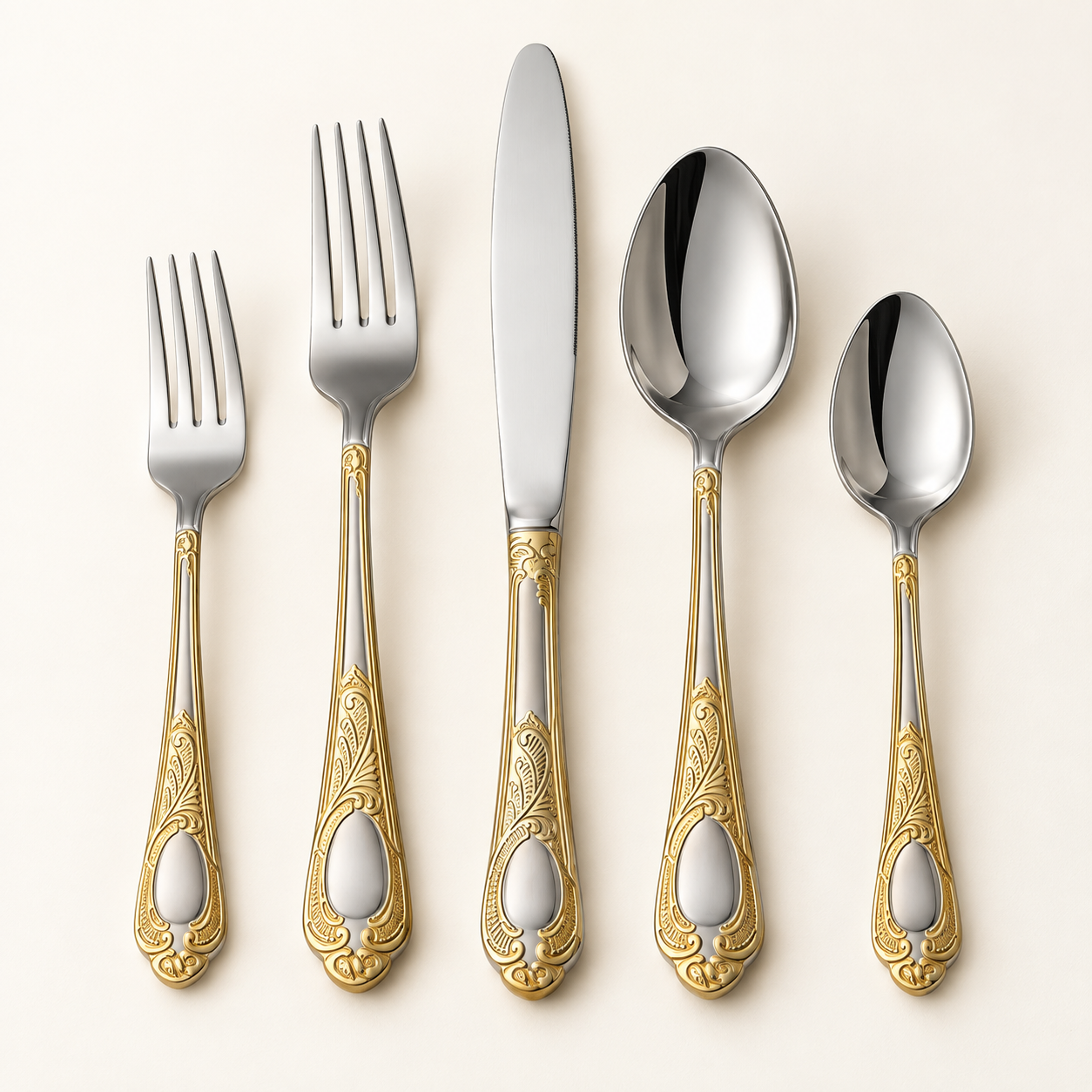 Calneva Gold and Silver Flatware Calneva Gold and Silver Flatware - Image 1