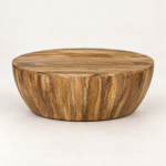 Fallen Leaf Round Wood Coffee Table
