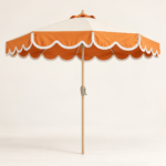 Zephyr Orange Scallop Umbrella