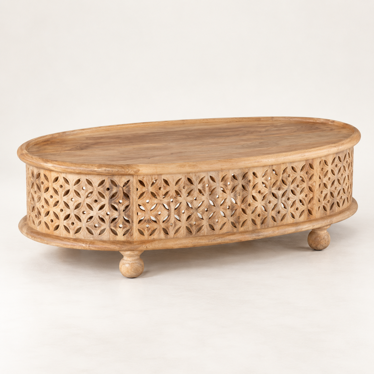 cascade carved oval coffee table Cascade Carved Oval Coffee Table - Image 1